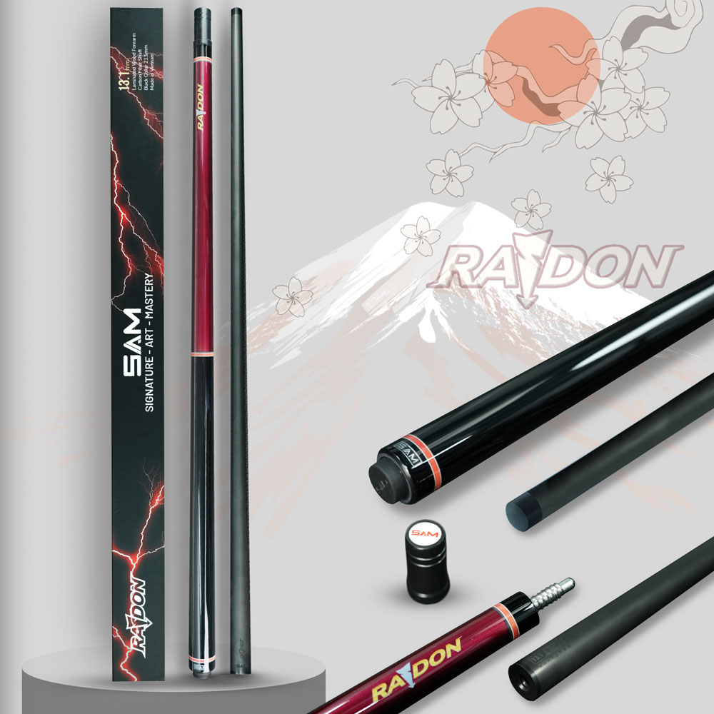 CƠ BIDA PHÁ SAM RAIDON - METALIC RED